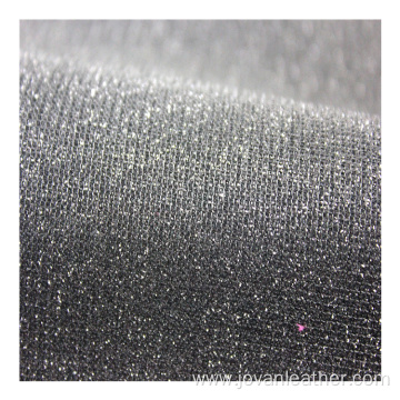 Shoes mesh bonded glitter leather pu synthetic leather